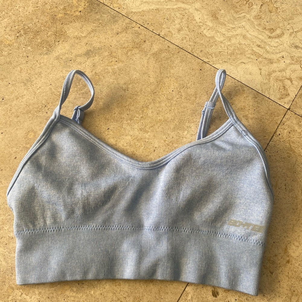 Light Blue Bo+Tee Sports Bra